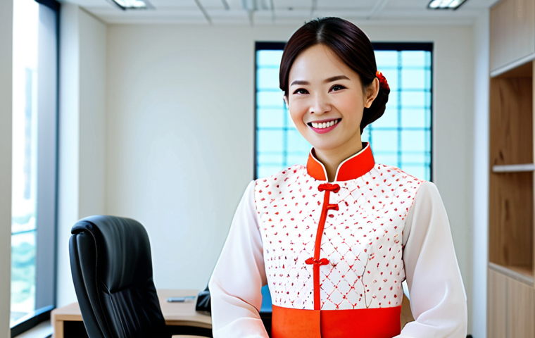 Financial Consultant** "A professional female financial consultant, fully clothed in a modest Ao Dai (traditional Vietnamese dress) with a modern design, smiling warmly in a bright, clean office setting. Appropriate attire, safe for work, family-friendly, perfect anatomy, natural proportions, well-formed hands, proper finger count, professional, high-quality render." **