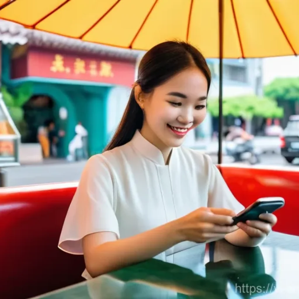 AI 상담사 서비스의 사용자 경험 조사 - **Prompt:** A young Vietnamese woman, in her mid-20s, wearing a modest, stylish ao dai (Vietnamese t...