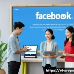 Home 21 AI 상담사 서비스의 주요 기능 - A modern Vietnamese customer service center scene showing a friendly AI chatbot interface on a sleek...